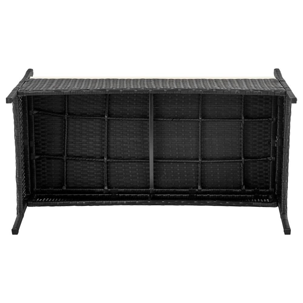 Manhattan Comfort - 4-Piece Imperia Patio Set with Iron Steel Legs in Black and Cream - OD-CV008-CR veiw 9