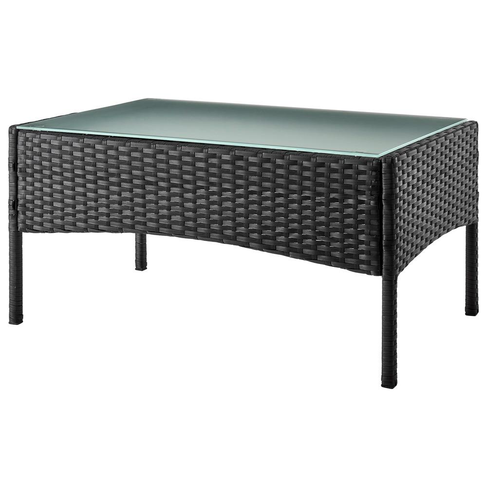 Manhattan Comfort - 4-Piece Imperia Patio Set with Iron Steel Legs in Black and Grey - OD-CV008-GY veiw 3