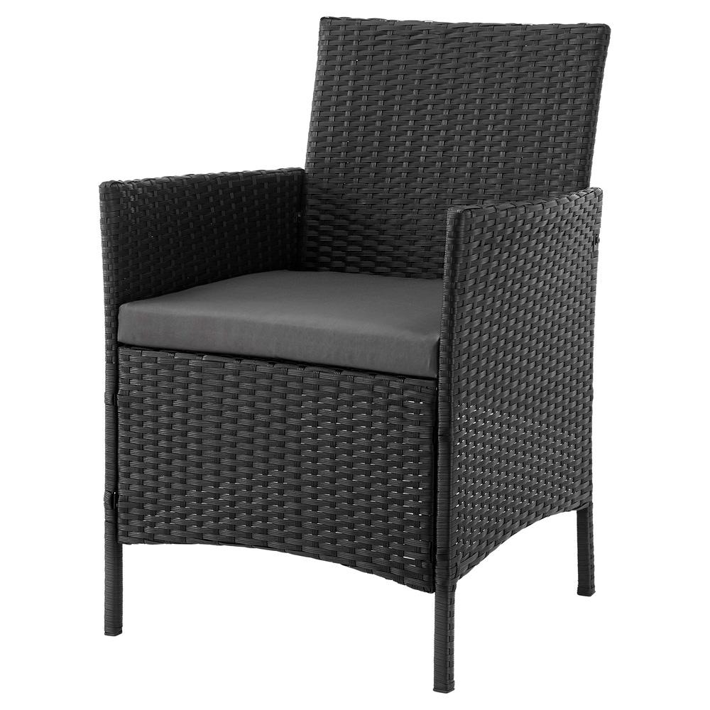 Manhattan Comfort - 4-Piece Imperia Patio Set with Iron Steel Legs in Black and Grey - OD-CV008-GY veiw 4