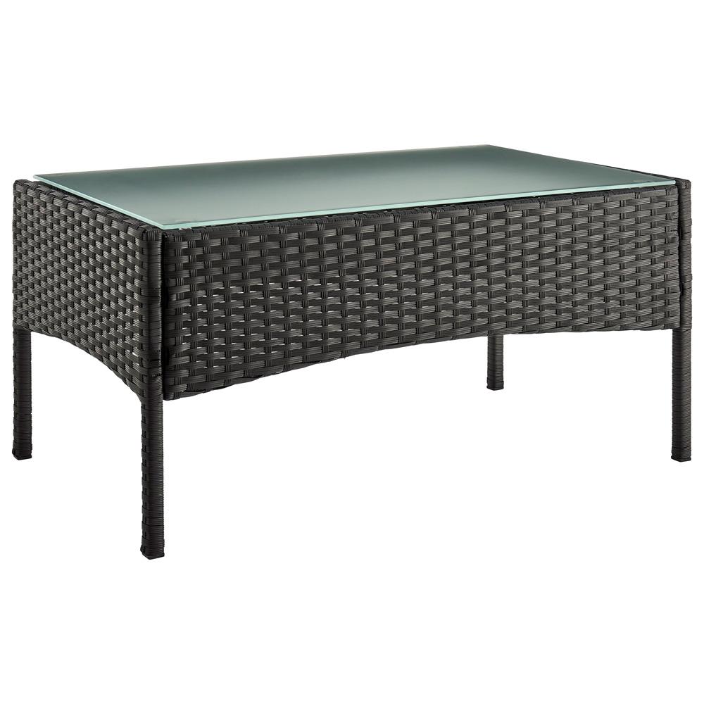 Manhattan Comfort - 4-Piece Imperia Patio Set with Iron Steel Legs in Black and Grey - OD-CV008-GY veiw 6