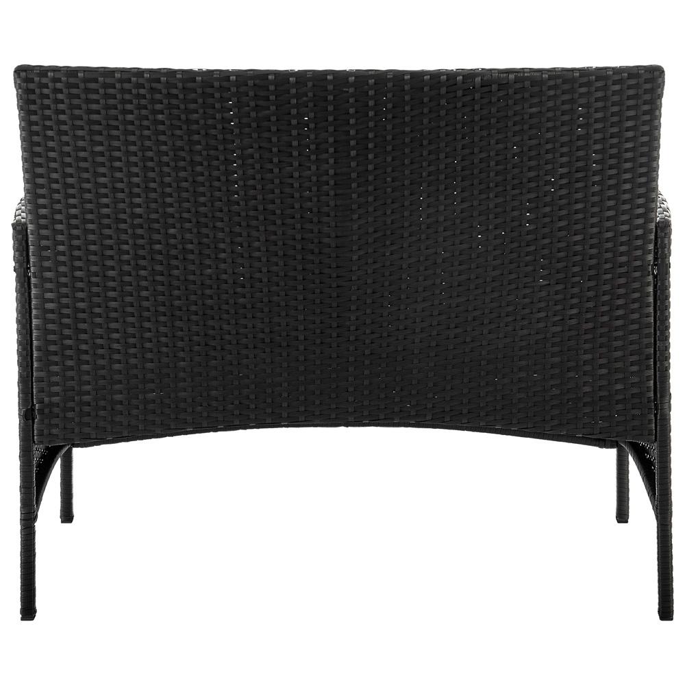 Manhattan Comfort - 4-Piece Imperia Patio Set with Iron Steel Legs in Black and Grey - OD-CV008-GY veiw 7