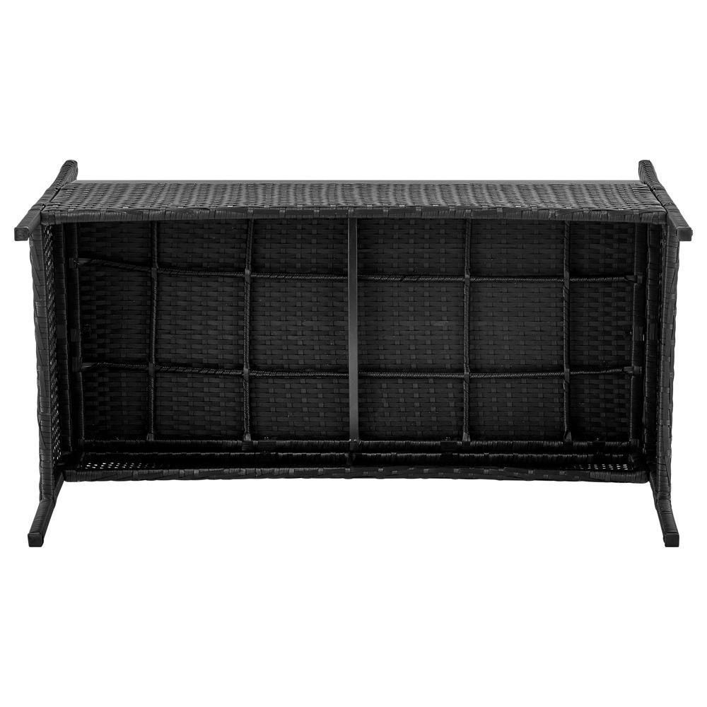 Manhattan Comfort - 4-Piece Imperia Patio Set with Iron Steel Legs in Black and Grey - OD-CV008-GY veiw 9