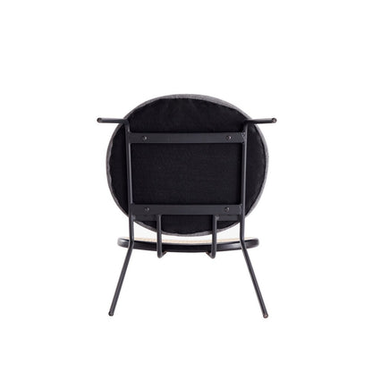 Manhattan Comfort - Jardin Woven Polycotton Dining Chair with Metal Legs in Black and Grey - Set of 4 - 2-DCCA06-GY veiw 7