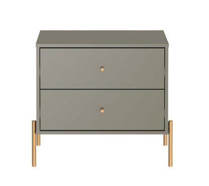 Manhattan Comfort - Jasper Nightstand with 2 Drawers in Grey - 51352 veiw 1
