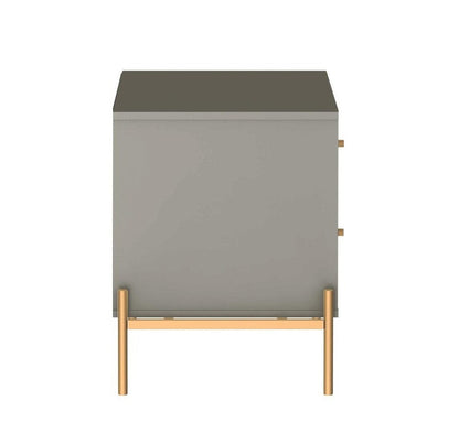 Manhattan Comfort - Jasper Nightstand with 2 Drawers in Grey - 51352 veiw 3