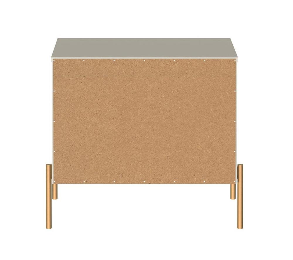 Manhattan Comfort - Jasper Nightstand with 2 Drawers in Off White - 51353 veiw 6