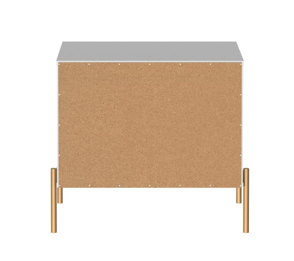 Manhattan Comfort - Jasper Nightstand with 2 Drawers in White Gloss - 51351 veiw 6