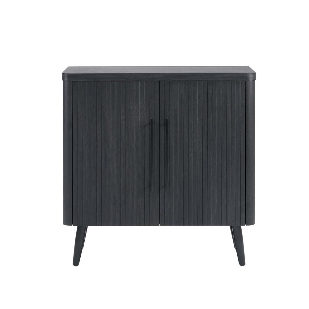 Manhattan Comfort - Jodie Accent Cabinet with 2 Adjustable Shelves in Charcoal Grey - AC001-GY veiw 1