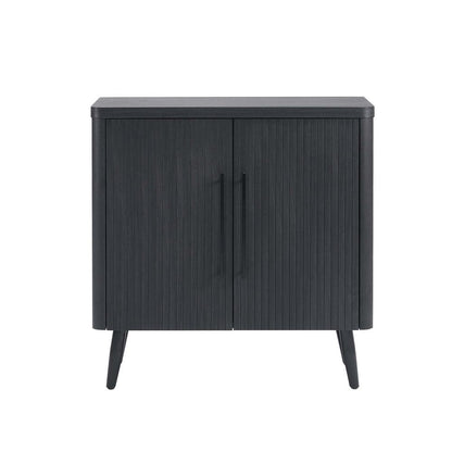 Manhattan Comfort - Jodie Accent Cabinet with 2 Adjustable Shelves in Charcoal Grey - AC001-GY veiw 1