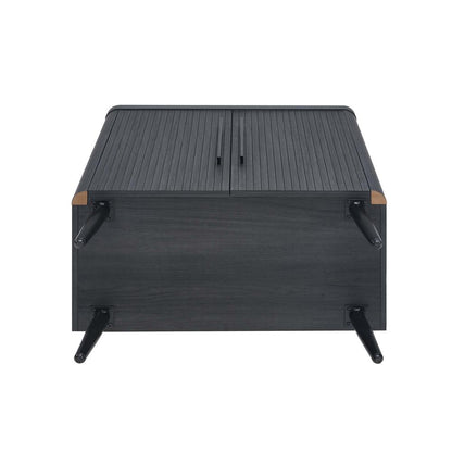Manhattan Comfort - Jodie Accent Cabinet with 2 Adjustable Shelves in Charcoal Grey - AC001-GY veiw 4