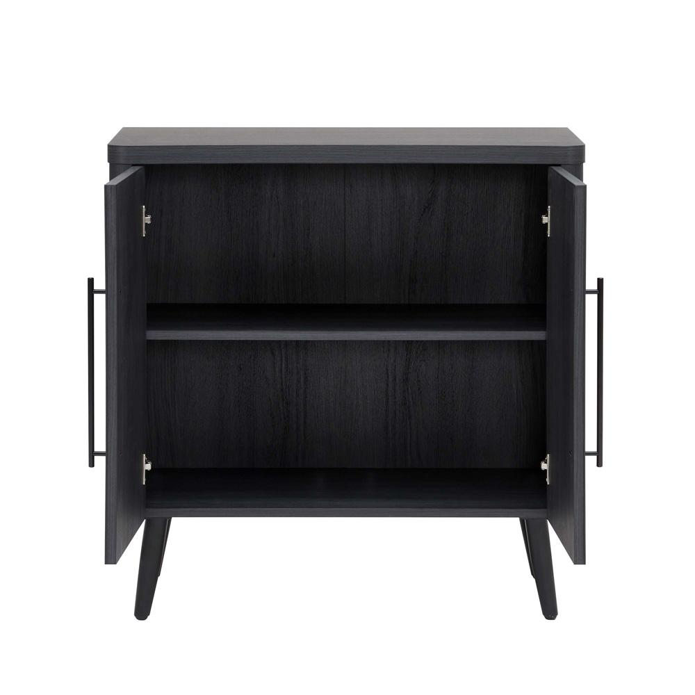 Manhattan Comfort - Jodie Accent Cabinet with 2 Adjustable Shelves in Charcoal Grey - AC001-GY veiw 5