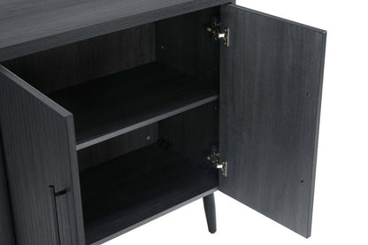 Manhattan Comfort - Jodie Accent Cabinet with 2 Adjustable Shelves in Charcoal Grey - AC001-GY veiw 7