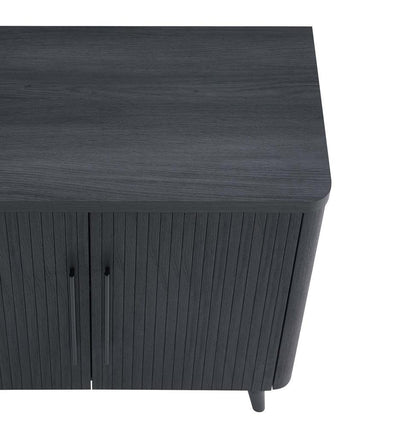 Manhattan Comfort - Jodie Accent Cabinet with 2 Adjustable Shelves in Charcoal Grey - AC001-GY veiw 8