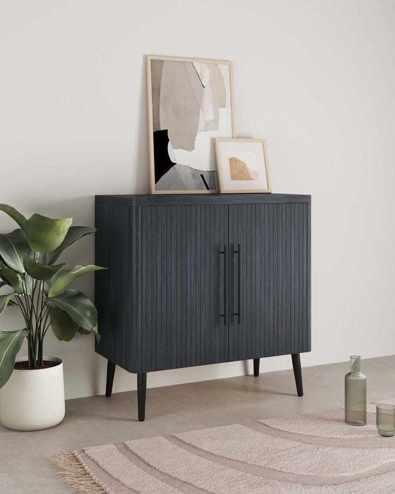 Manhattan Comfort - Jodie Accent Cabinet with 2 Adjustable Shelves in Charcoal Grey - AC001-GY veiw 10