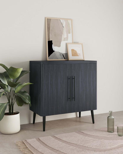 Manhattan Comfort - Jodie Accent Cabinet with 2 Adjustable Shelves in Charcoal Grey - AC001-GY veiw 10