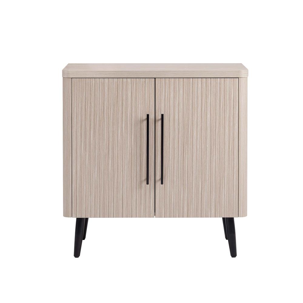 Manhattan Comfort - Jodie Accent Cabinet with 2 Adjustable Shelves in Whitewashed Oak - AC001-OK veiw 1
