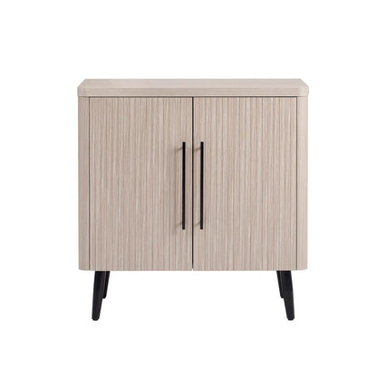 Manhattan Comfort - Jodie Accent Cabinet with 2 Adjustable Shelves in Whitewashed Oak - AC001-OK veiw 1