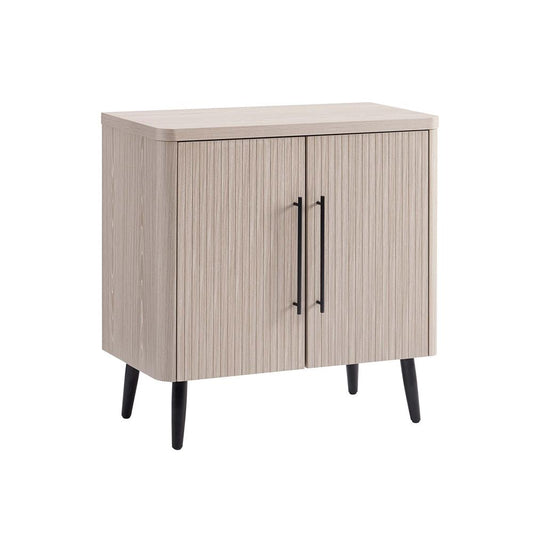 Manhattan Comfort - Jodie Accent Cabinet with 2 Adjustable Shelves in Whitewashed Oak - AC001-OK veiw 2