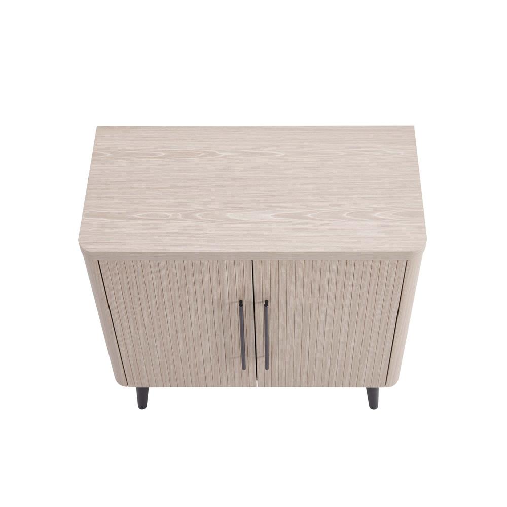 Manhattan Comfort - Jodie Accent Cabinet with 2 Adjustable Shelves in Whitewashed Oak - AC001-OK veiw 3