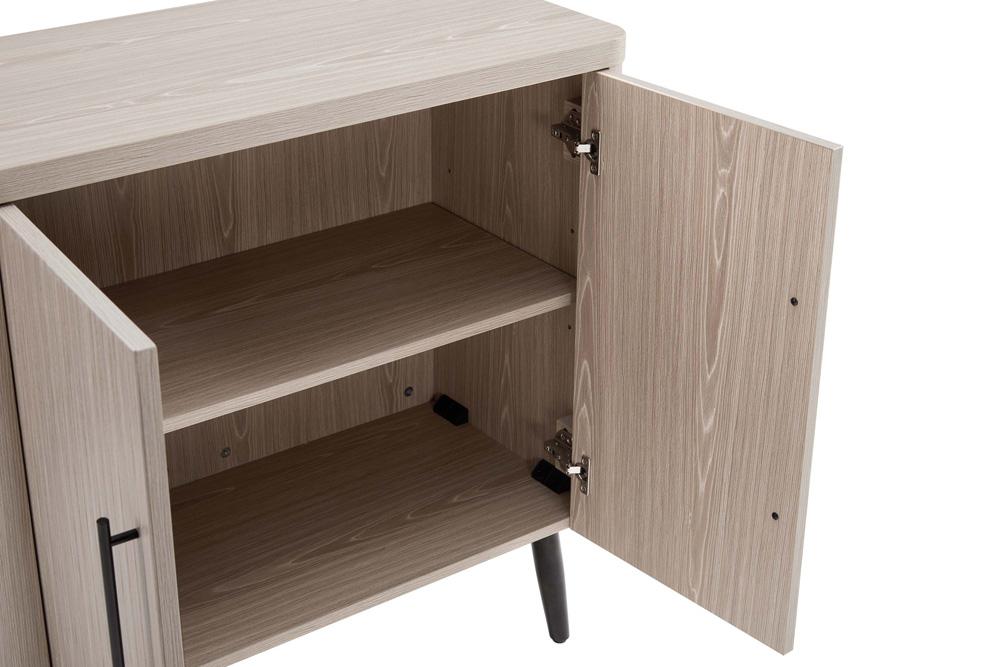 Manhattan Comfort - Jodie Accent Cabinet with 2 Adjustable Shelves in Whitewashed Oak - AC001-OK veiw 7