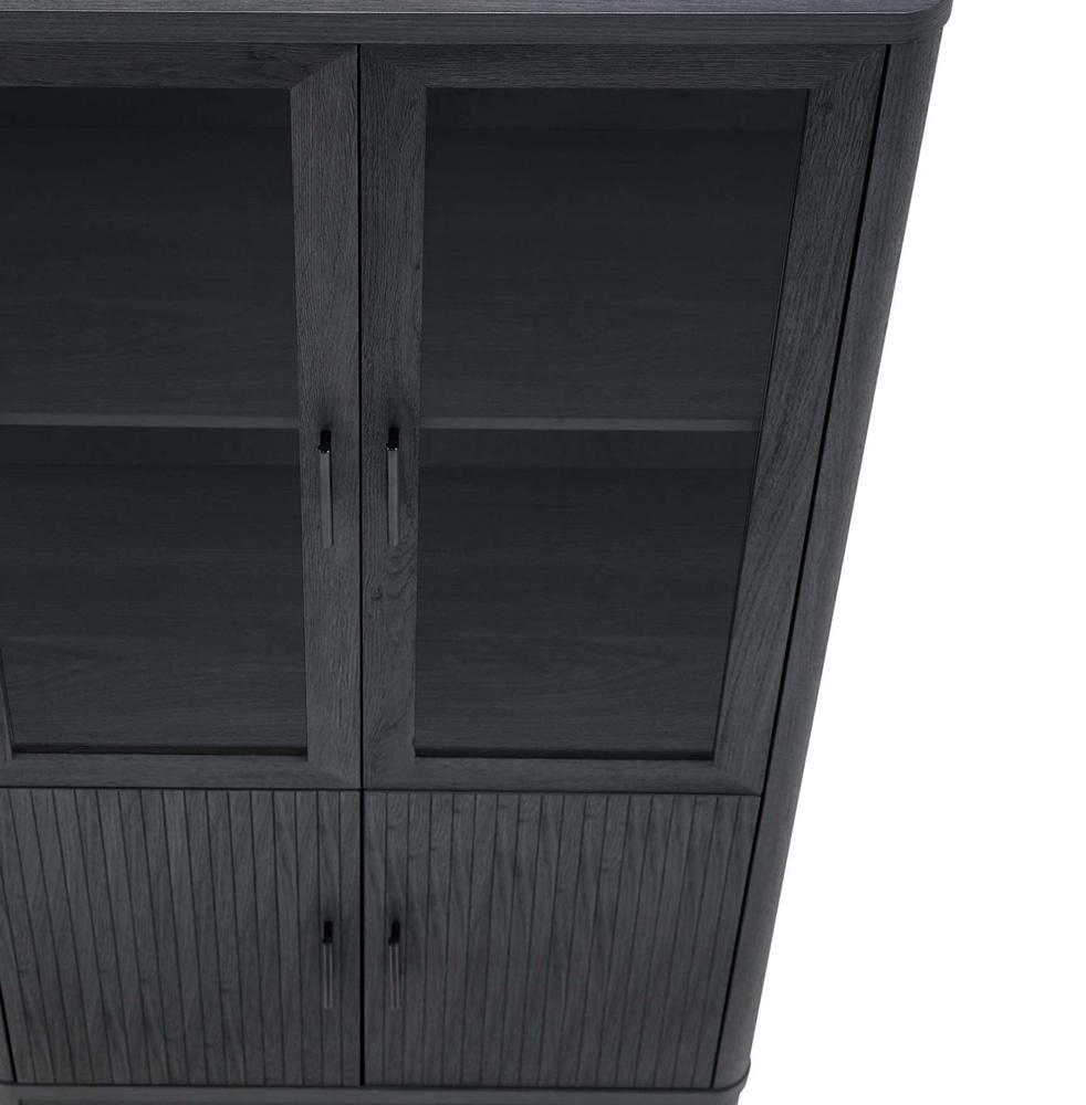 Manhattan Comfort - Jodie Bookcase with 12 Adjustable Shelves in Charcoal Grey - Set of 2 - 2-BC001-GY veiw 8