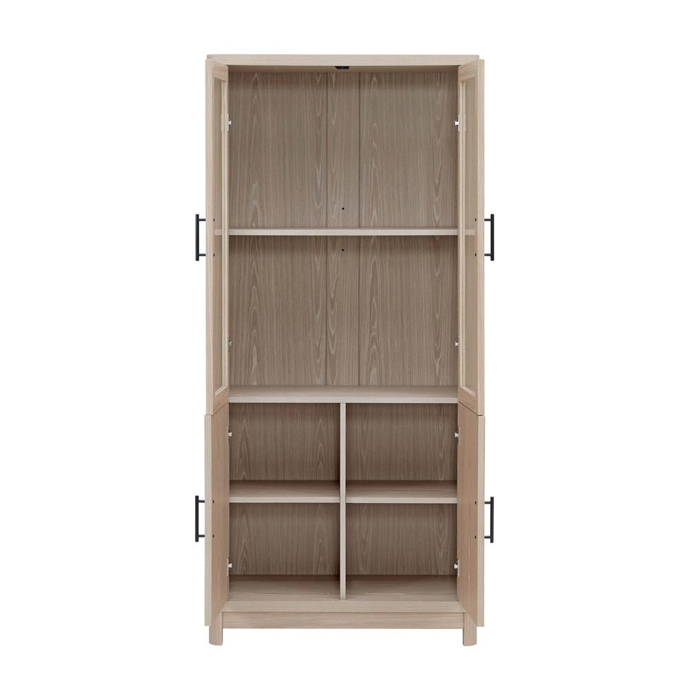 Manhattan Comfort - Jodie Bookcase with 12 Adjustable Shelves in Whitewashed Oak - Set of 2 - 2-BC001-OK veiw 4