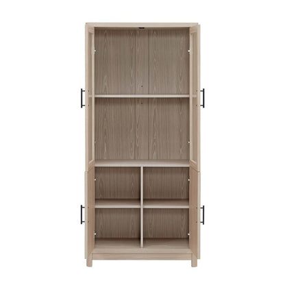 Manhattan Comfort - Jodie Bookcase with 12 Adjustable Shelves in Whitewashed Oak - Set of 2 - 2-BC001-OK veiw 4