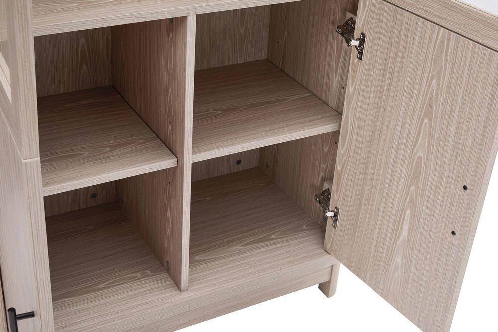 Manhattan Comfort - Jodie Bookcase with 12 Adjustable Shelves in Whitewashed Oak - Set of 2 - 2-BC001-OK veiw 7