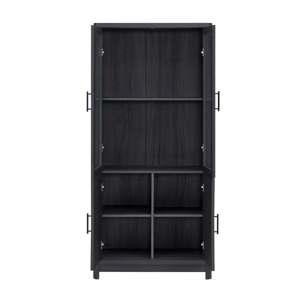 Manhattan Comfort - Jodie Bookcase with 18 Adjustable Shelves in Charcoal Grey - Set of 3 - 3-BC001-GY veiw 4