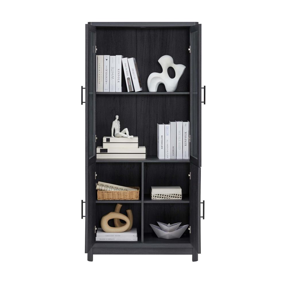Manhattan Comfort - Jodie Bookcase with 18 Adjustable Shelves in Charcoal Grey - Set of 3 - 3-BC001-GY veiw 9