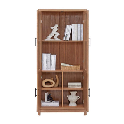 Manhattan Comfort - Jodie Bookcase with 18 Adjustable Shelves in Maple - Set of 3 - 3-BC001-MP veiw 9