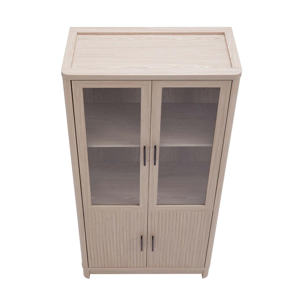 Manhattan Comfort - Jodie Bookcase with 18 Adjustable Shelves in Whitewashed Oak - Set of 3 - 3-BC001-OK veiw 3