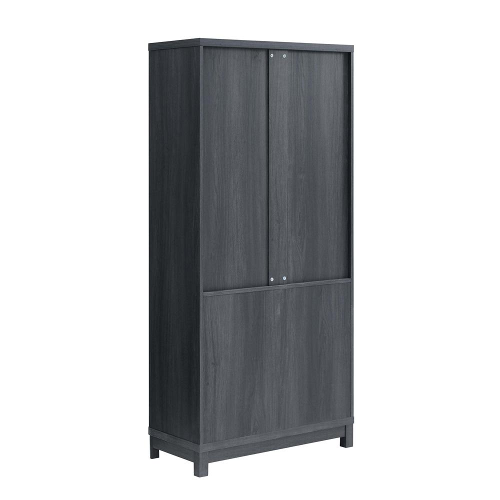 Manhattan Comfort - Jodie Bookcase with 6 Adjustable Shelves in Charcoal Grey - BC001-GY veiw 6