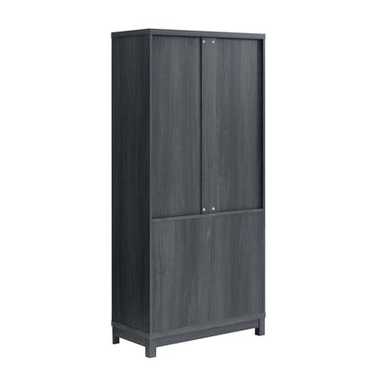 Manhattan Comfort - Jodie Bookcase with 6 Adjustable Shelves in Charcoal Grey - BC001-GY veiw 6