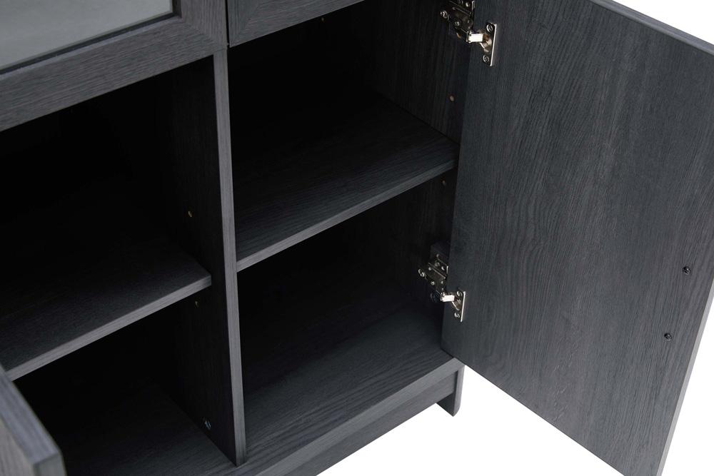 Manhattan Comfort - Jodie Bookcase with 6 Adjustable Shelves in Charcoal Grey - BC001-GY veiw 7