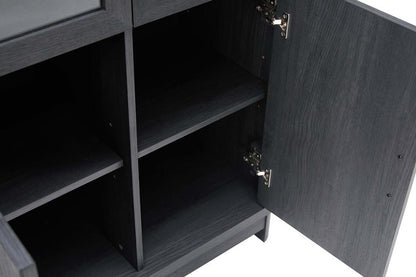 Manhattan Comfort - Jodie Bookcase with 6 Adjustable Shelves in Charcoal Grey - BC001-GY veiw 7