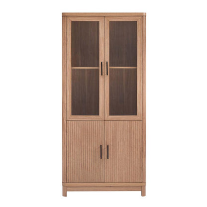 Manhattan Comfort - Jodie Bookcase with 6 Adjustable Shelves in Maple - BC001-MP veiw 1