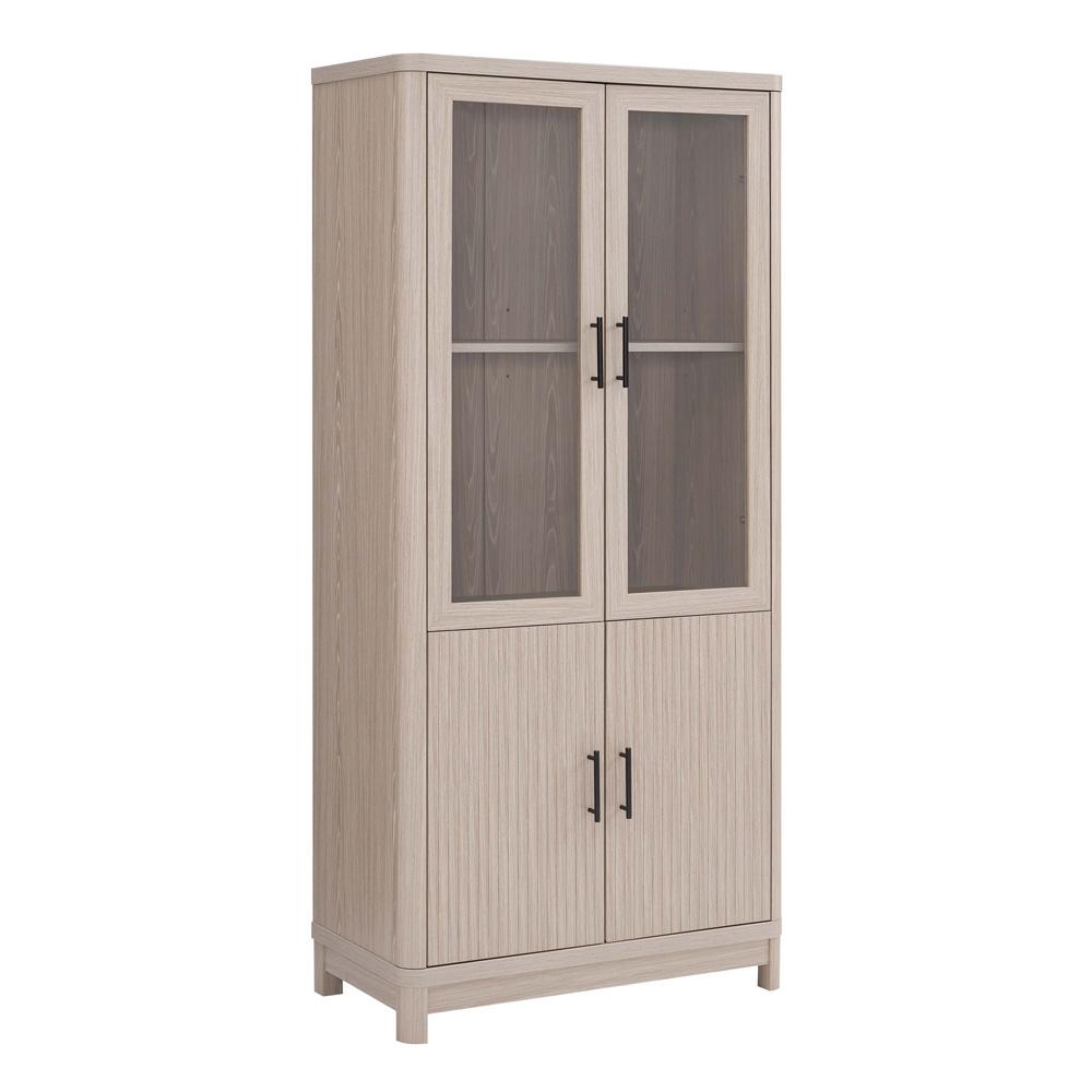 Manhattan Comfort - Jodie Bookcase with 6 Adjustable Shelves in Whitewashed Oak - BC001-OK veiw 2
