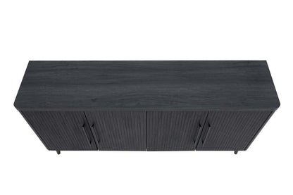 Manhattan Comfort - Jodie Sideboard with 8 Adjustable Shelves in Charcoal Grey - SB001-GY veiw 3