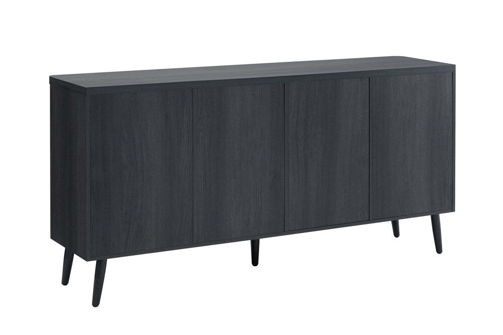 Manhattan Comfort - Jodie Sideboard with 8 Adjustable Shelves in Charcoal Grey - SB001-GY veiw 6
