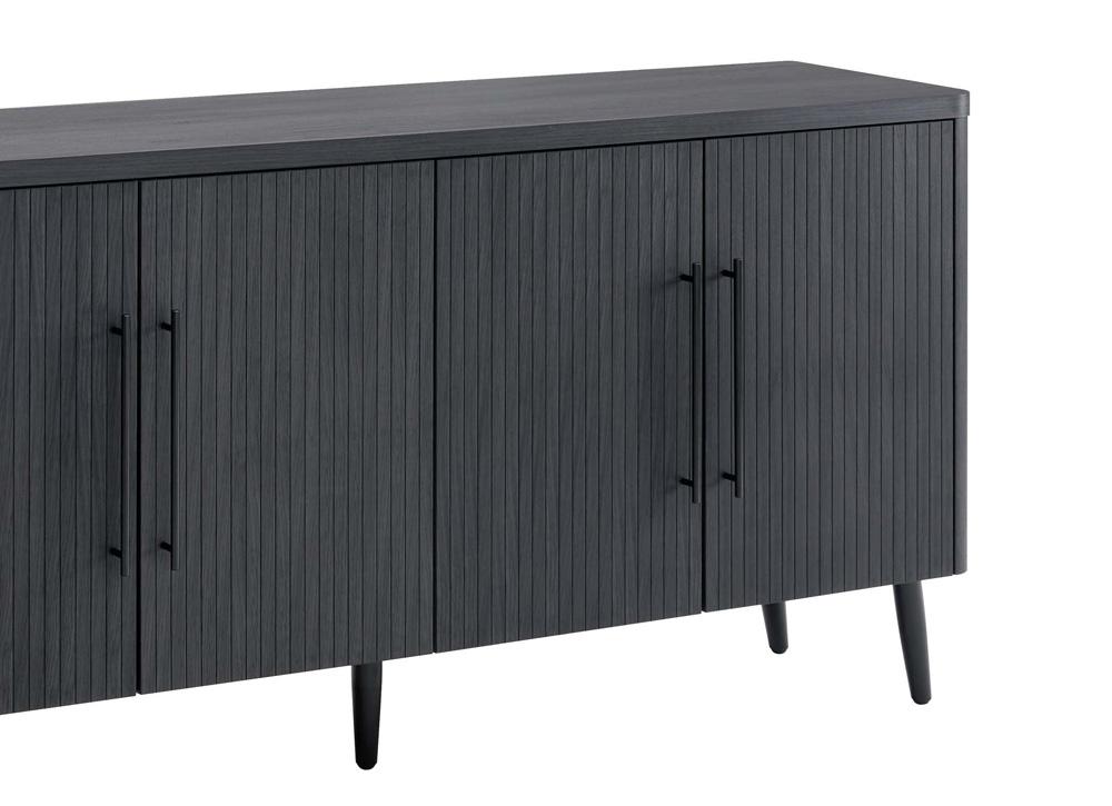 Manhattan Comfort - Jodie Sideboard with 8 Adjustable Shelves in Charcoal Grey - SB001-GY veiw 8