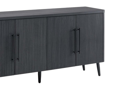 Manhattan Comfort - Jodie Sideboard with 8 Adjustable Shelves in Charcoal Grey - SB001-GY veiw 8