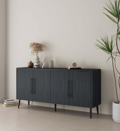 Manhattan Comfort - Jodie Sideboard with 8 Adjustable Shelves in Charcoal Grey - SB001-GY veiw 10
