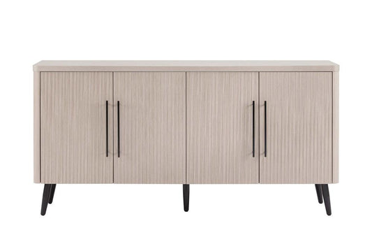 Manhattan Comfort - Jodie Sideboard with 8 Adjustable Shelves in Whitewashed Oak - SB001-OK veiw 1