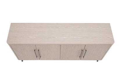Manhattan Comfort - Jodie Sideboard with 8 Adjustable Shelves in Whitewashed Oak - SB001-OK veiw 3