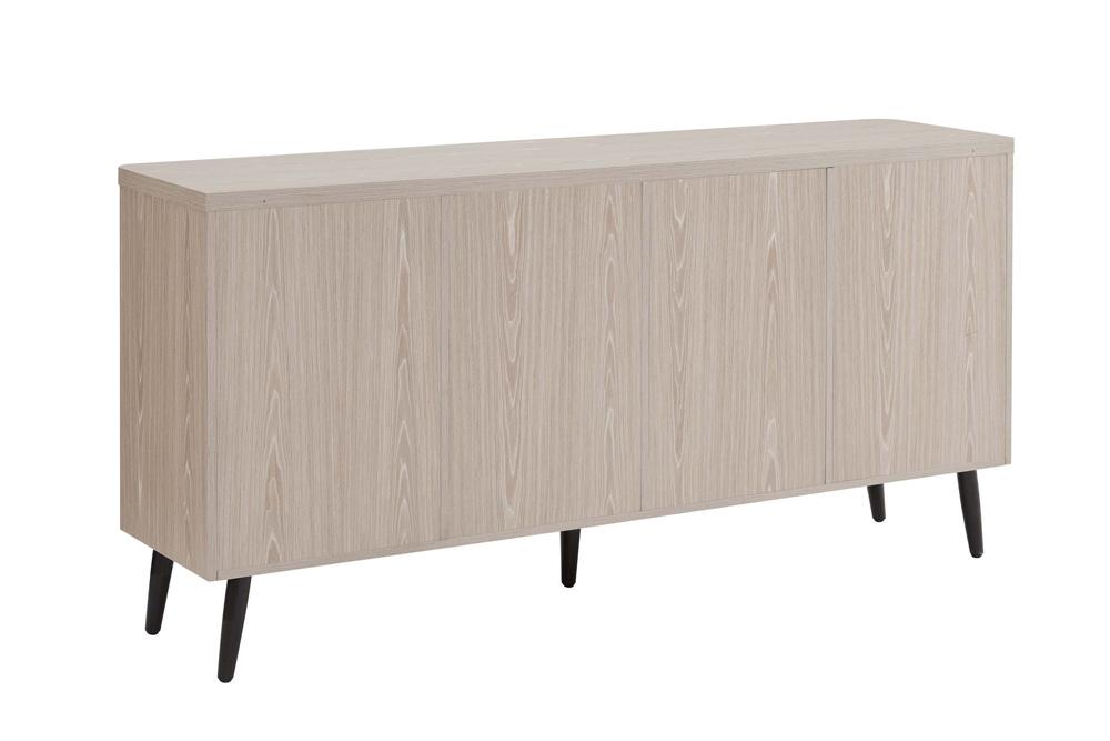 Manhattan Comfort - Jodie Sideboard with 8 Adjustable Shelves in Whitewashed Oak - SB001-OK veiw 6