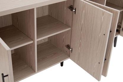 Manhattan Comfort - Jodie Sideboard with 8 Adjustable Shelves in Whitewashed Oak - SB001-OK veiw 7