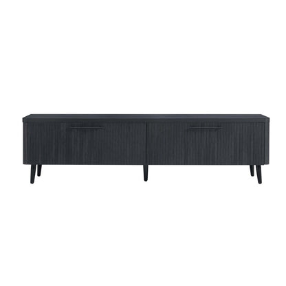 Manhattan Comfort - Jodie TV Stand with 2 Semi Pull Drawers in Charcoal Grey - TV003-GY veiw 1