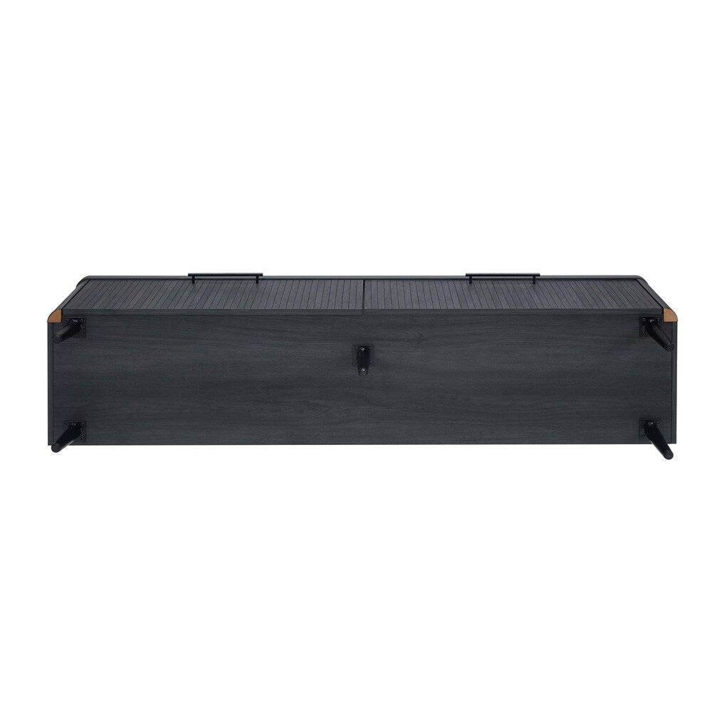 Manhattan Comfort - Jodie TV Stand with 2 Semi Pull Drawers in Charcoal Grey - TV003-GY veiw 5