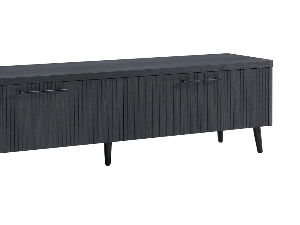 Manhattan Comfort - Jodie TV Stand with 2 Semi Pull Drawers in Charcoal Grey - TV003-GY veiw 9